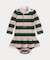 (ベビー)ストライプド コットン ラグビー ドレス & ブルマー
