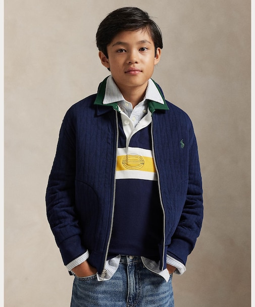 (ボーイズ 8才～20才)ケーブルキルテッド ジャケット