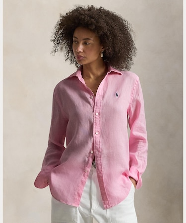 クラシック フィット リネン シャツ