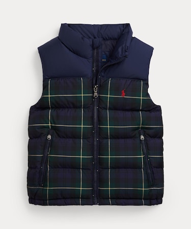(ボーイズ 2才～7才)チェック ダウン ベスト