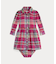 (ベビー)チェック コットン ツイル シャツドレス & ブルマー