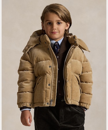 (ボーイズ 2才～7才)コンバーチブル コーデュロイ ダウン ジャケット