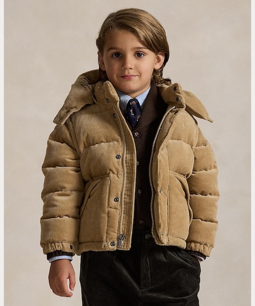 (ボーイズ 2才～7才)コンバーチブル コーデュロイ ダウン ジャケット