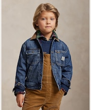 (ボーイズ 2才～7才)コーデュロイカラー デニム ジャケット