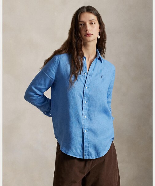 クラシック フィット リネン シャツ