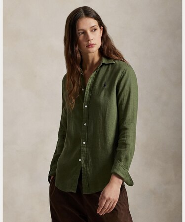 クラシック フィット リネン シャツ