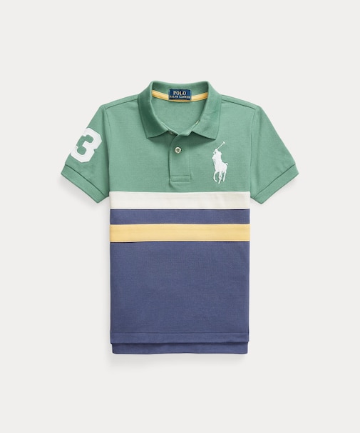 (ボーイズ 2才～7才)Big Pony コットン メッシュ ポロシャツ