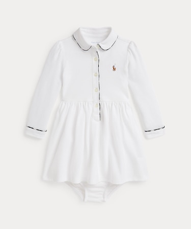 (ベビー)チェックトリム ニット オックスフォード ドレス & ブルマー