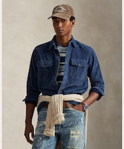 クラシック フィット インディゴ コーデュロイ ワークシャツ