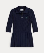 (ベビー)ミニケーブル ポロ セーター ドレス