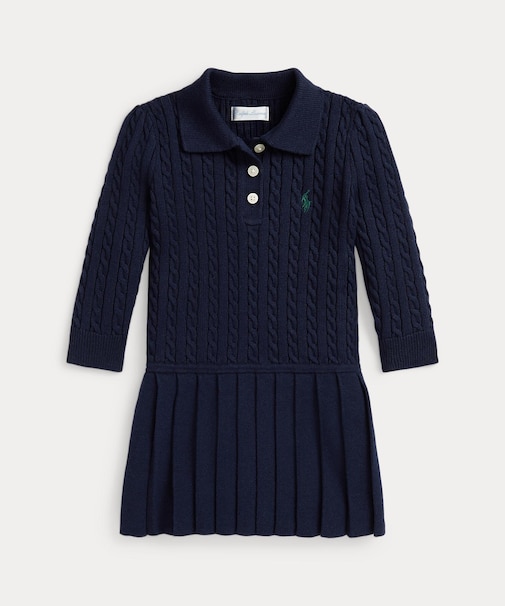 (ベビー)ミニケーブル ポロ セーター ドレス