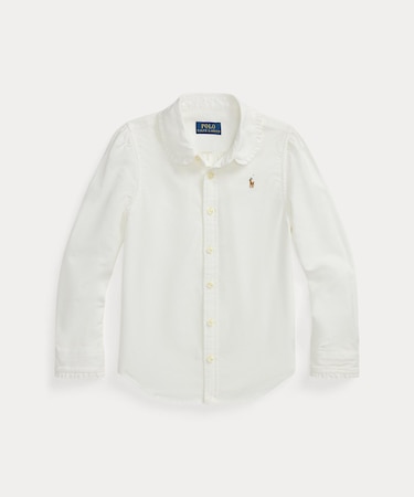 (ガールズ 2才～6才)フリル コットン オックスフォード シャツ