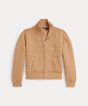 (ガールズ 2才～6才)キルテッド ケーブルモチーフ ジャケット