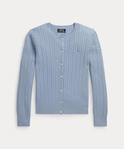 (ガールズ 7才～16才)ミニケーブル コットン カーディガン