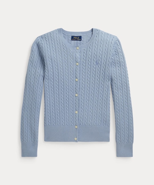 (ガールズ 7才～16才)ミニケーブル コットン カーディガン