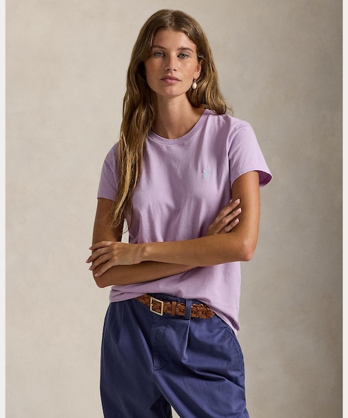 クラシック フィット コットン ジャージー クルーネック Tシャツ