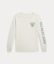 (ボーイズ 2才～7才)ロゴ コットン ロングスリーブ Tシャツ