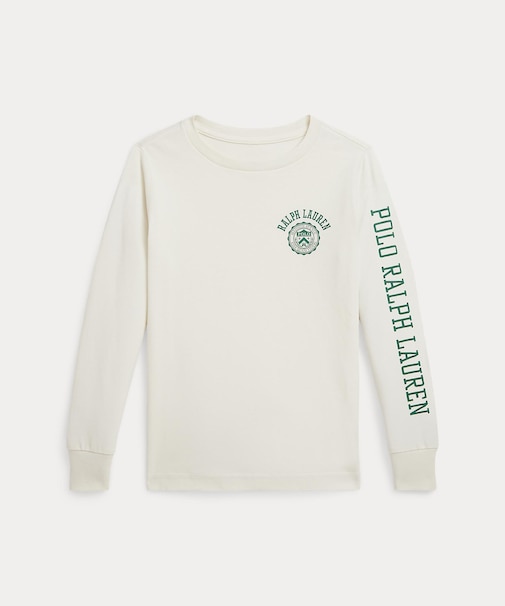 (ボーイズ 2才～7才)ロゴ コットン ロングスリーブ Tシャツ