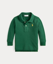 (ベビー)コットン メッシュ ロングスリーブ ポロ