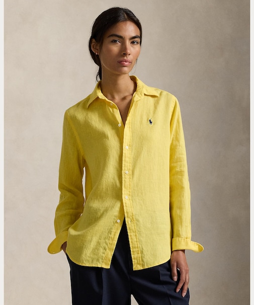 クラシック フィット リネン シャツ