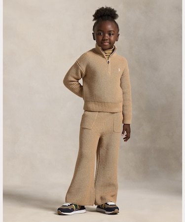 (ガールズ 2才～6才)コットン ワイドレッグ セーター パンツ