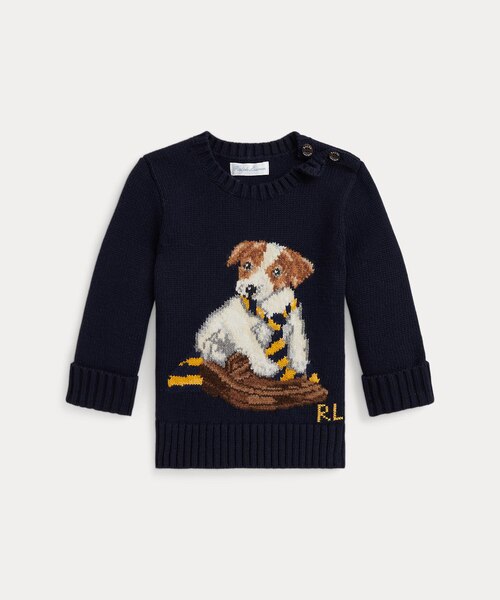 ローレンラルフローレン✨インターシャコットンブレンドセーター　犬　ダックスフンド LAUREN RALPH LAUREN（ローレン ラルフ ローレン）の「インターシャ