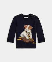 (ベビー)ドッグインターシャ コットン セーター