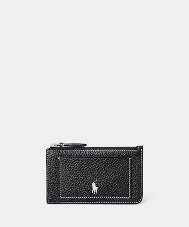 Polo Play レザー ジップ カード ケース