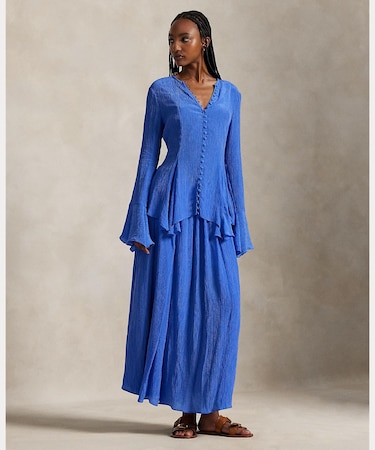 クリンクル Aライン ラップ スカート