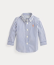 (ベビー)ストライプド コットン ポプリン シャツ