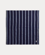 ストライプド コットン ハンカチーフ