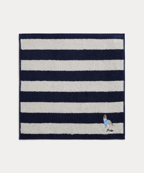 (ボーイズ 2才～4才)ドッグ ストライプド コットン ハンカチーフ