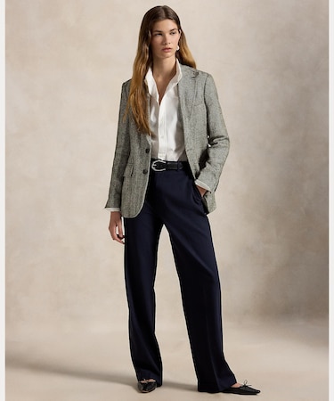 ストレッチウール リラックス ストレート パンツ