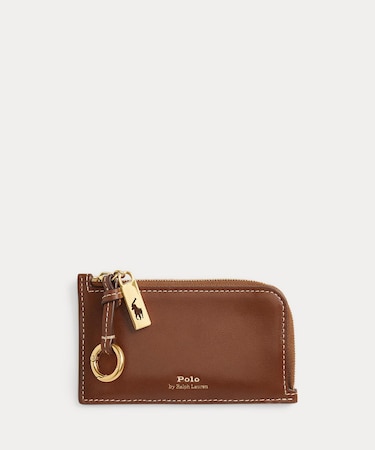 Polo ID レザー ジップ カード ケース