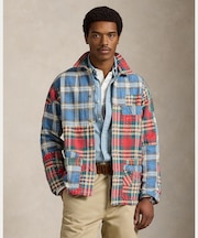 パッチワーク チェック フランネル オーバーシャツ