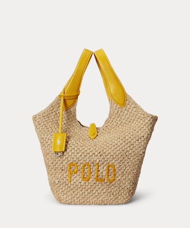 Polo Play ラフィアレザー ロゴ トート