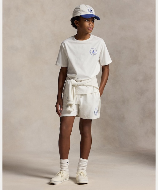 (ボーイズ 8才～20才)ロゴ コットン ジャージー ショートパンツ