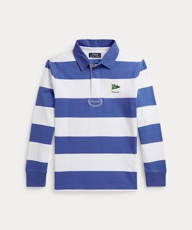 (ボーイズ 8才～20才)ノーティカルインスパイアード コットン ラグビー シャツ