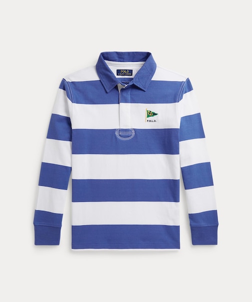 (ボーイズ 8才～20才)ノーティカルインスパイアード コットン ラグビー シャツ