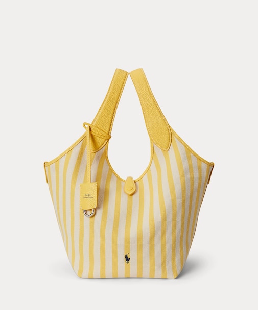 Polo Play ストライプド キャンバス トート