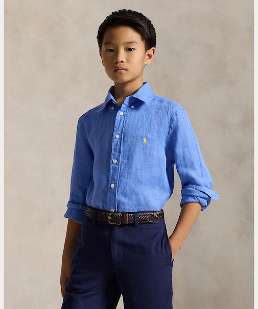 (ボーイズ 8才～20才)リネン シャツ