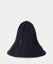 ケーブルニット コットン バケット ハット