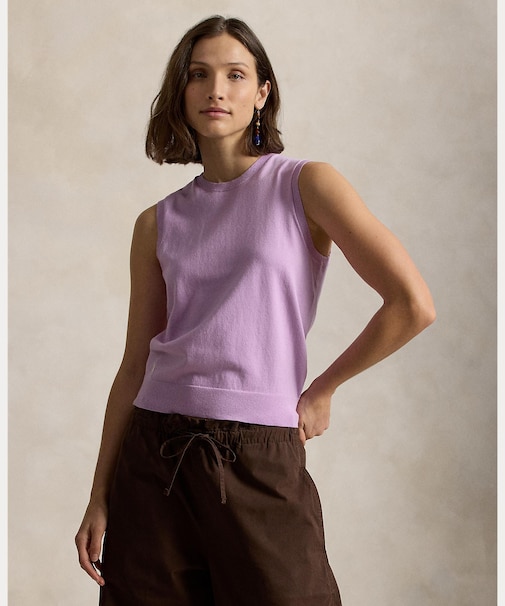 スリーブレス クルーネック セーター