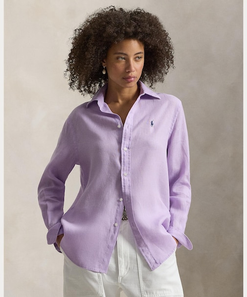 クラシック フィット リネン シャツ