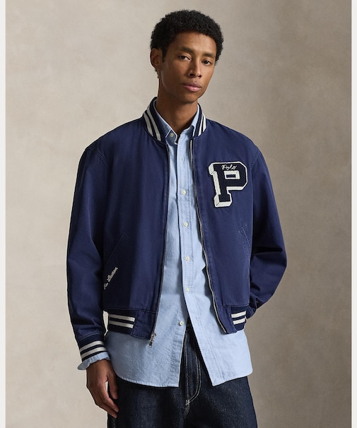 エンブロイダリー キャンバス トラック ジャケット