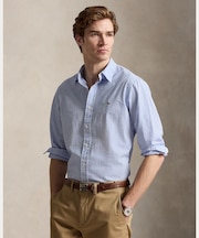 クラシック フィット ストライプド シアサッカー シャツ