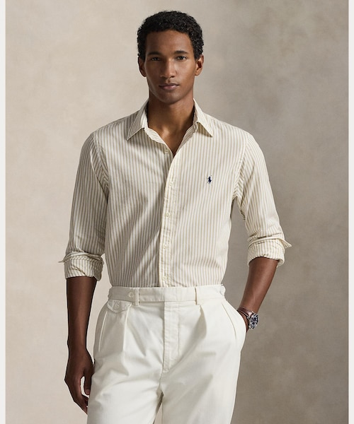 クラシック フィット ストライプド ブロードクロス シャツ｜ポロ