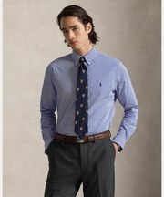 クラシック フィット ストライプド ストレッチ ポプリン シャツ