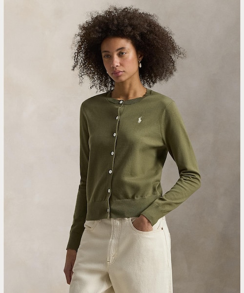 コットン クルーネック カーディガン｜ポロ ラルフ ローレンの通販