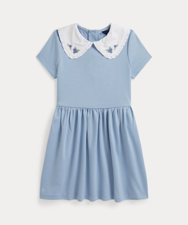 (ガールズ 2才~6才)ブルーベリーカラー ストレッチ ポンチ ドレス